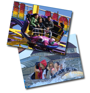 Danter's Attractions Jungle River Log Flume and Wild Mouse Rollercoaster
